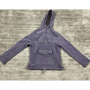 Vintage Roxy Quiksilver Hoodie Womens Medium‎ Purple Fleece 1/4 Zip Pullover